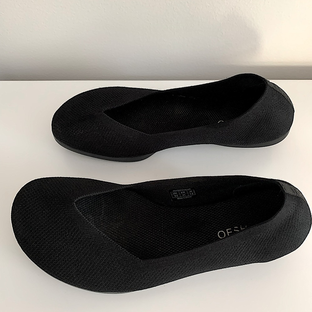 OESH Dream Knit Flats, black, better than Rothy’s